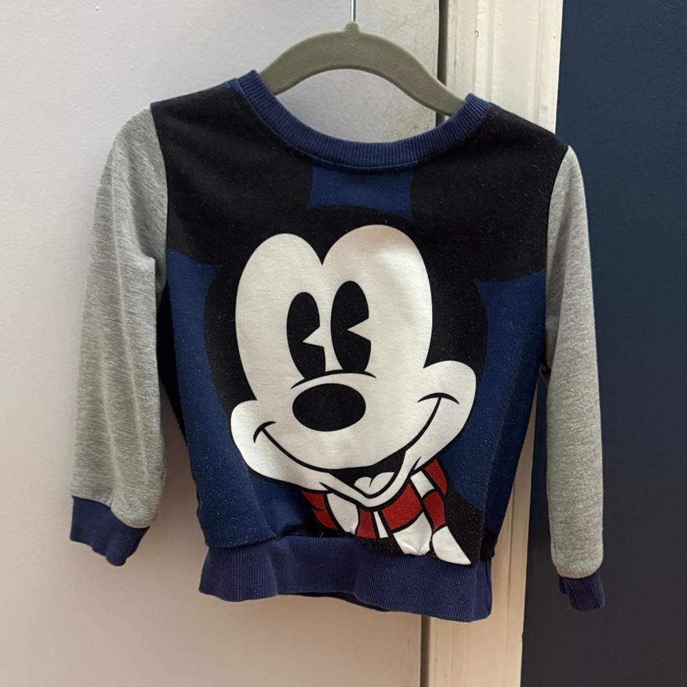 Disney Mickey Mouse Kids Sweatshirt - Black, Gray, and Blue